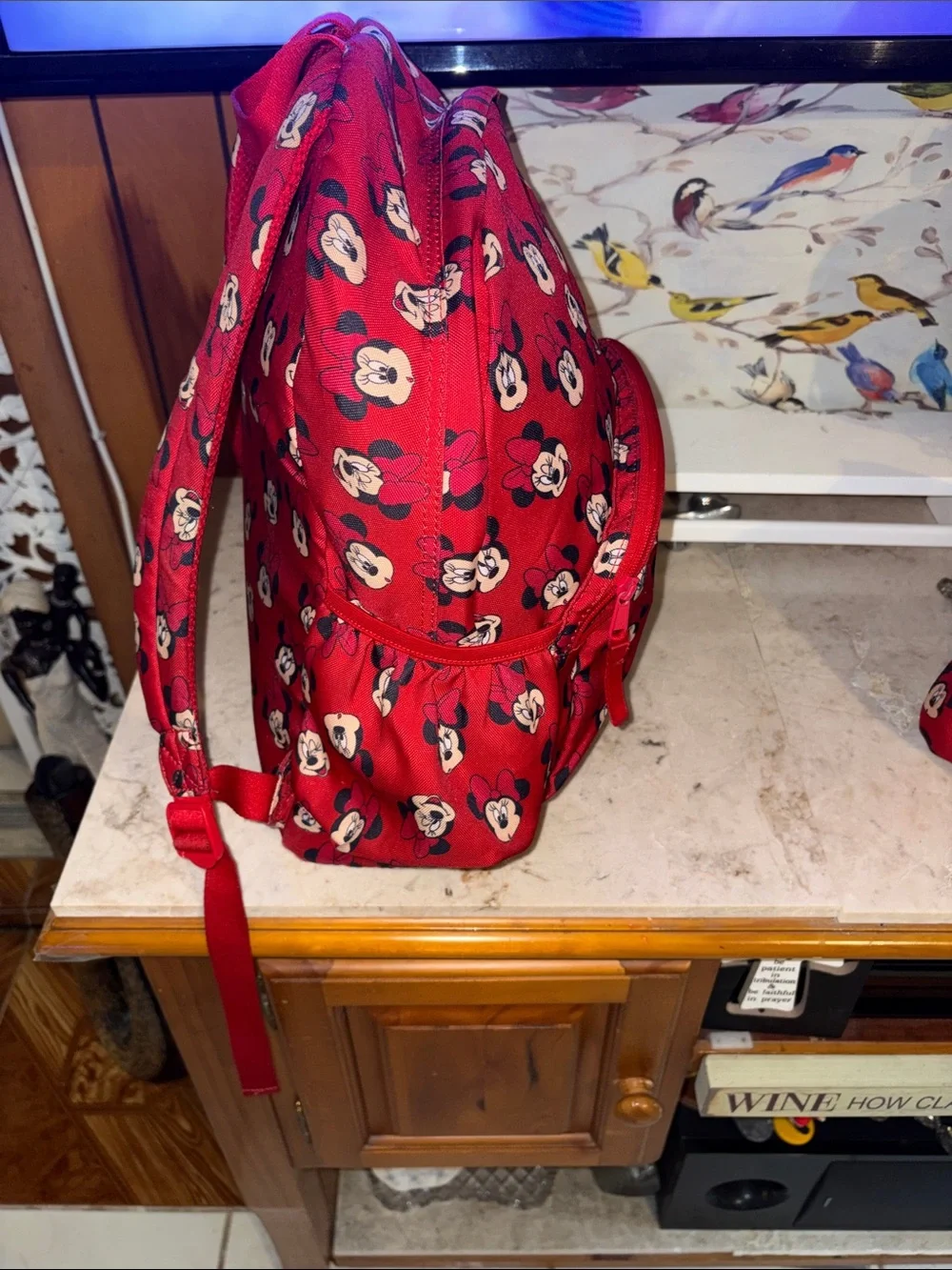 Disney Red Minnie Mouse Backpack and Matching Lunch Bag
